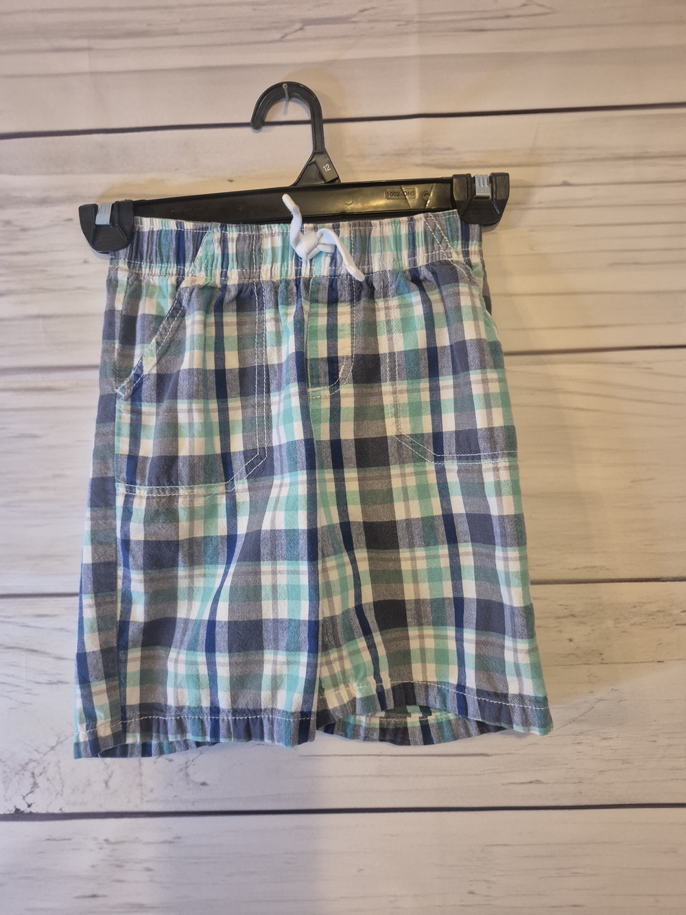 jumping beans Plaid Elastic Waist Shorts in Blue, Green, White